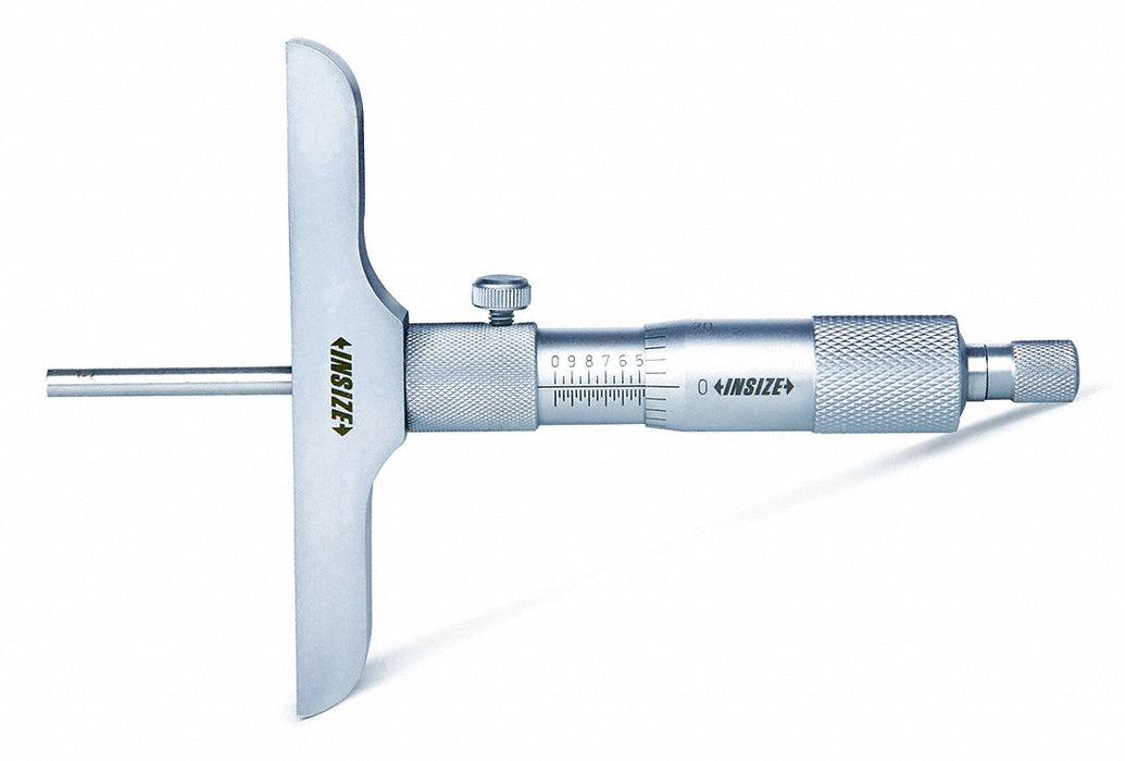 Depth Micrometer 4 L Base Flat Anvil