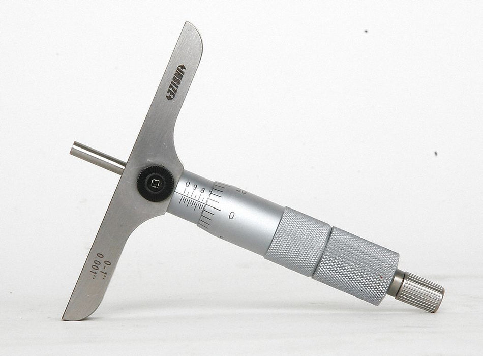 Depth Micrometer 4 L Base Flat Anvil