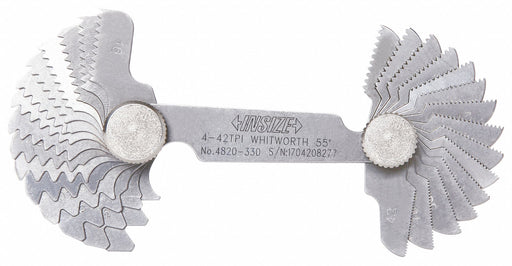 Thread Pitch Gauge Set Thread Ang 55 deg