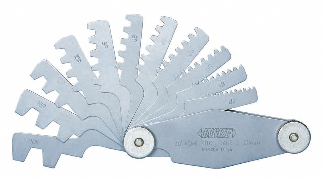 Thread Pitch Gauge Set Thread Ang 30 deg