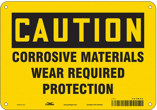 J6946 Safety Sign 7 in x 10 in Polyethylene