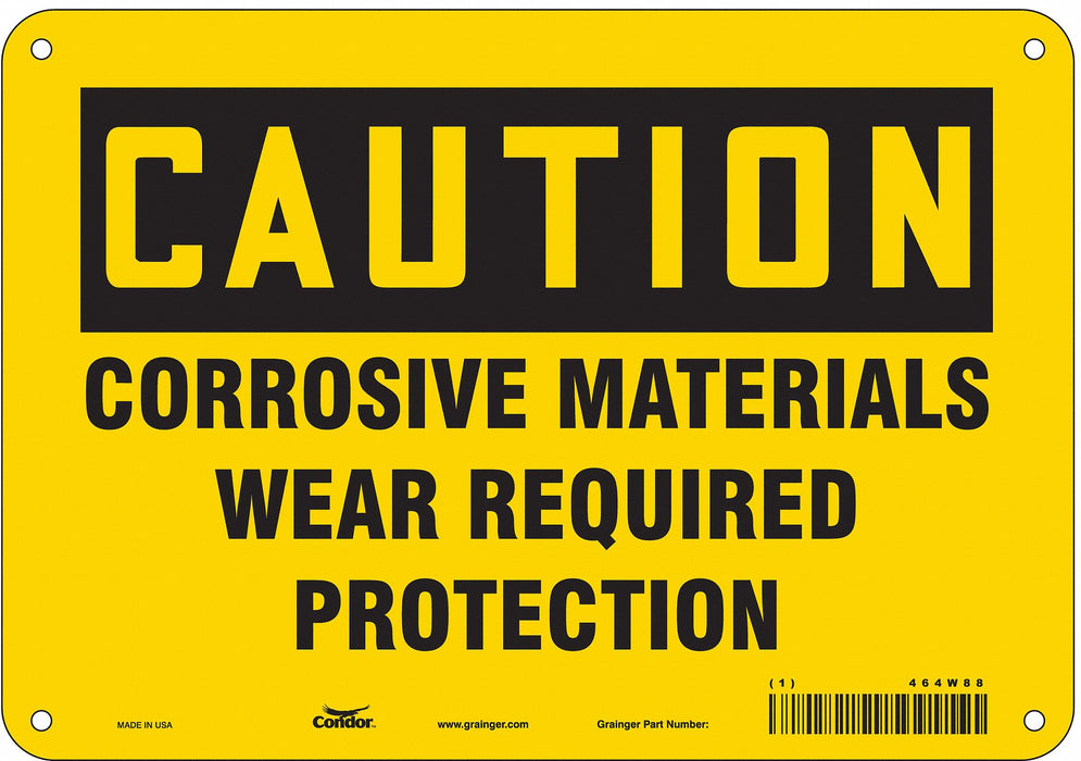 J6946 Safety Sign 7 in x 10 in Polyethylene