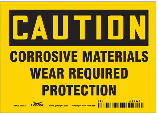 J6946 Safety Sign 5 inx7 in Vinyl