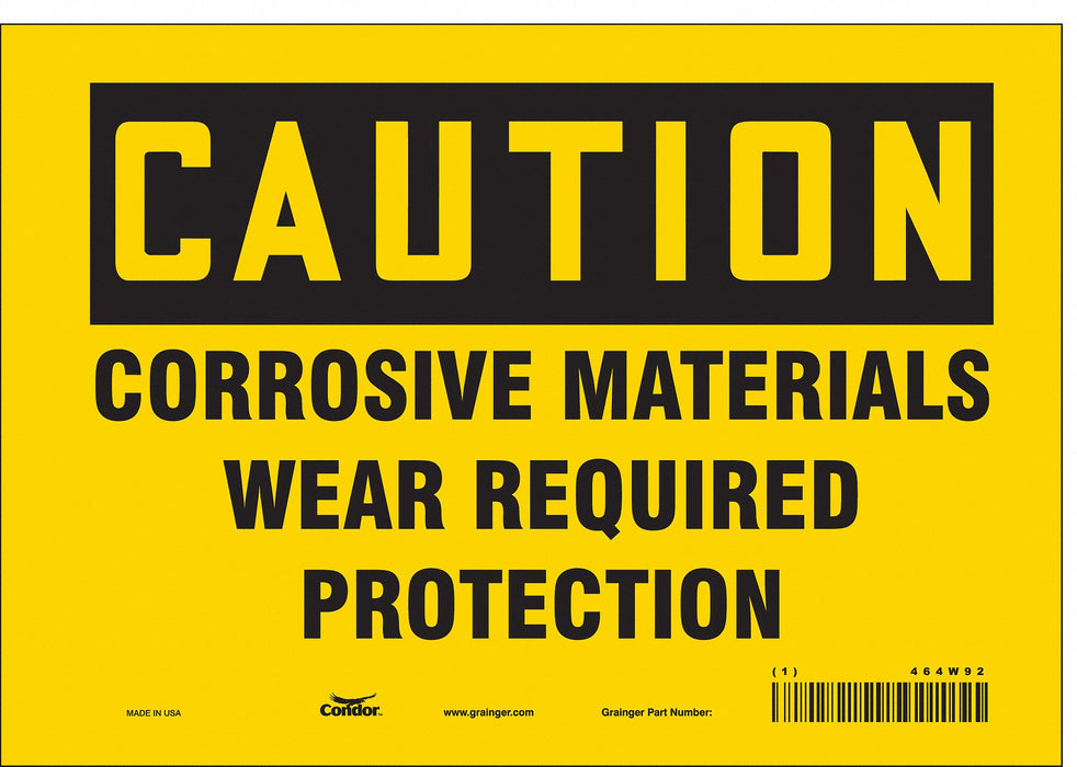 J6946 Safety Sign 7 in x 10 in Vinyl
