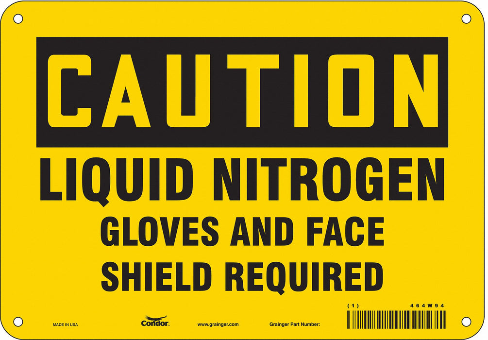 Safety Sign 7 in x 10 in Aluminum