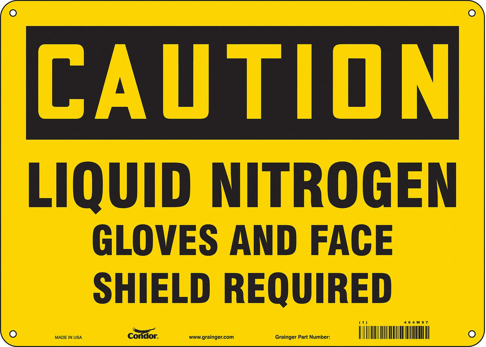 Safety Sign 10 inx14 in Polyethylene