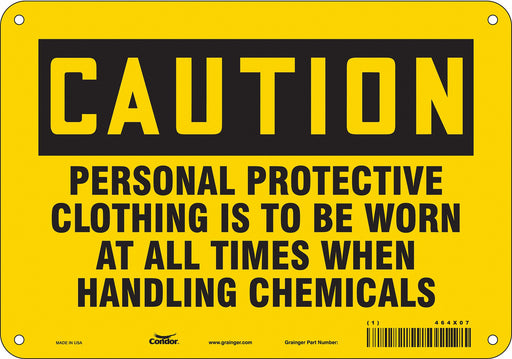 Safety Sign 7 in x 10 in Aluminum
