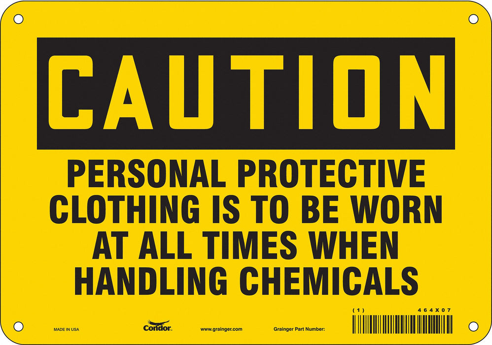 Safety Sign 7 in x 10 in Aluminum