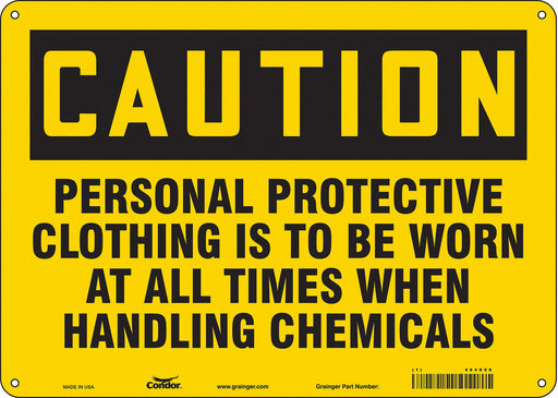 Safety Sign 10 in x 14 in Aluminum