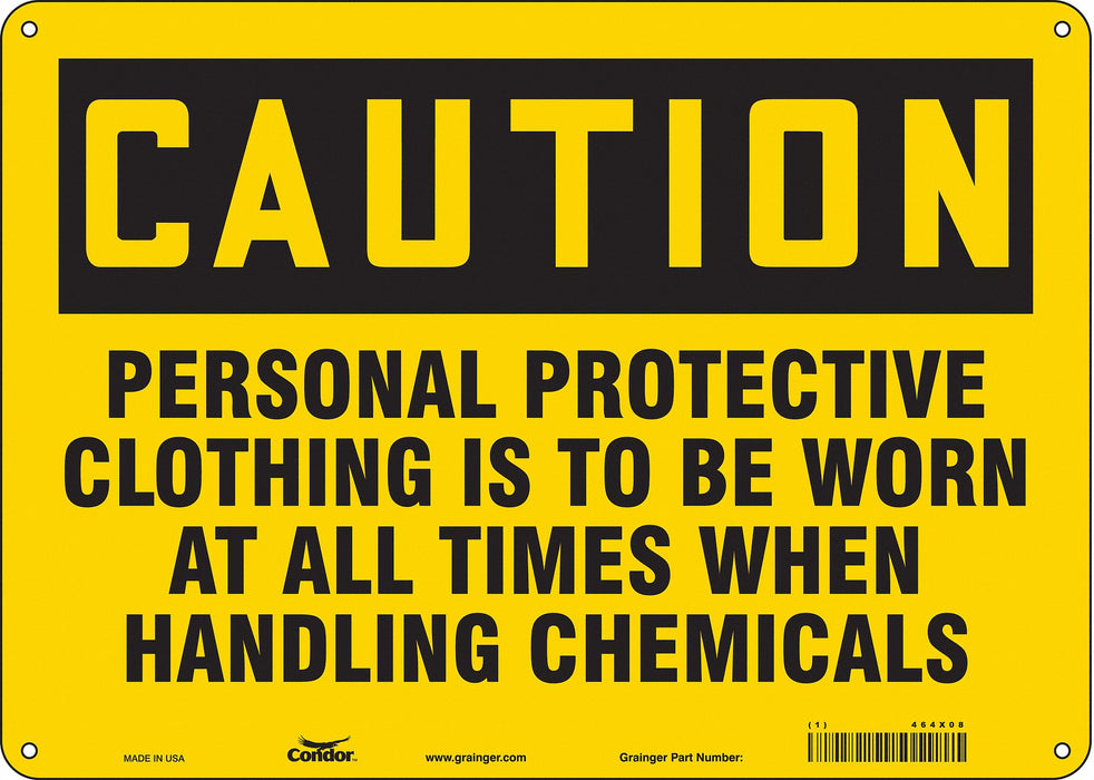 Safety Sign 10 in x 14 in Aluminum