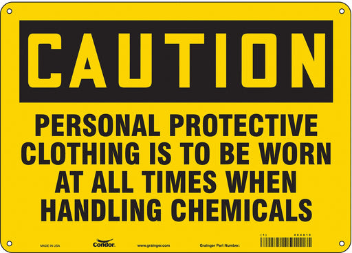 Safety Sign 10 inx14 in Polyethylene