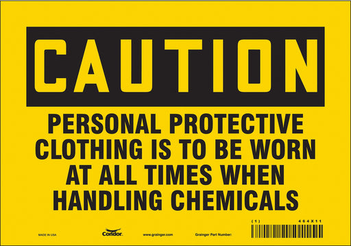 Safety Sign 7 in x 10 in Vinyl