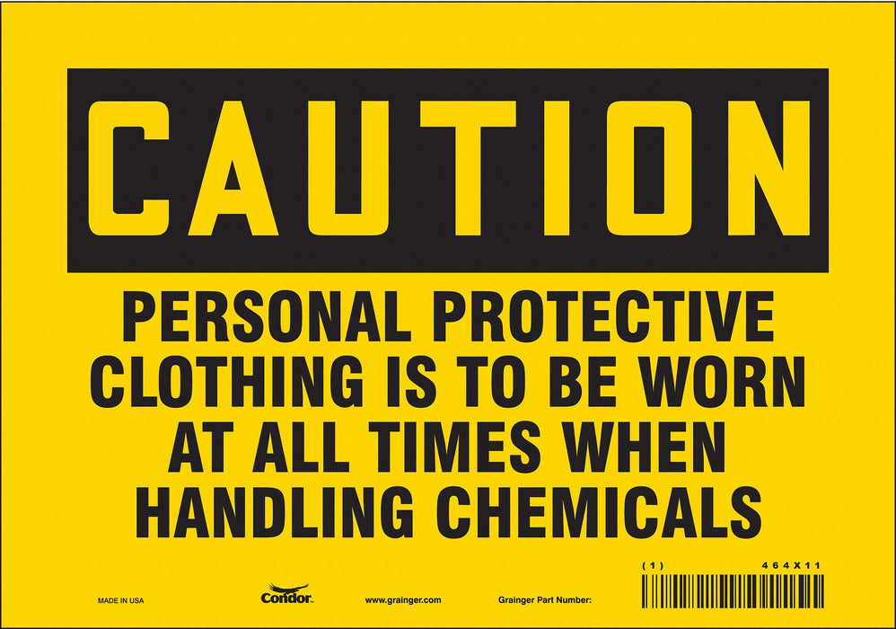Safety Sign 7 in x 10 in Vinyl