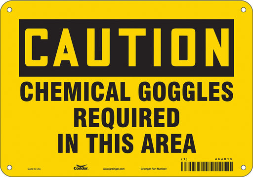 Safety Sign 7 in x 10 in Aluminum