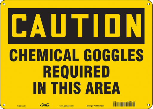 Safety Sign 10 inx14 in Polyethylene