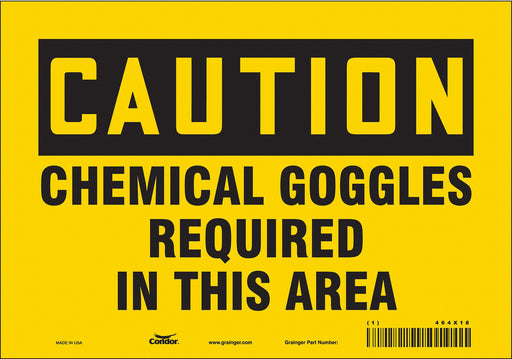 Safety Sign 7 in x 10 in Vinyl