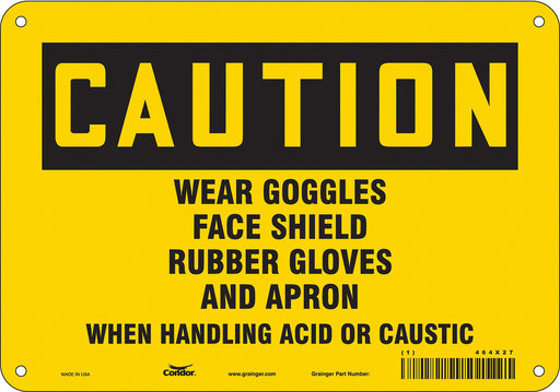 Safety Sign 7 in x 10 in Aluminum