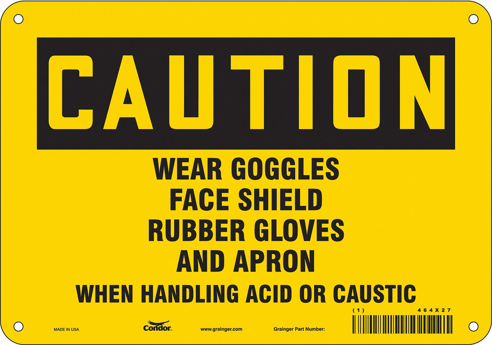 Safety Sign 7 in x 10 in Aluminum