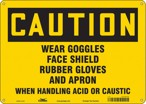 Safety Sign 10 inx14 in Aluminum