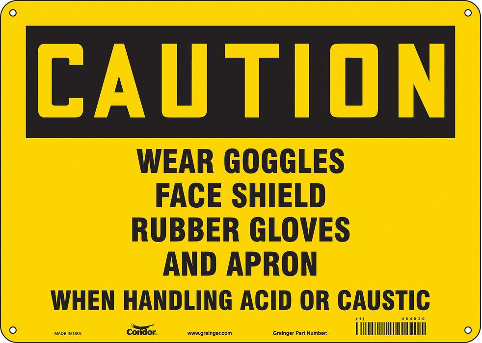 Safety Sign 10 inx14 in Polyethylene