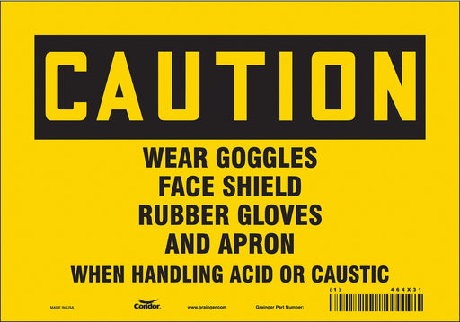 Safety Sign 7 in x 10 in Vinyl