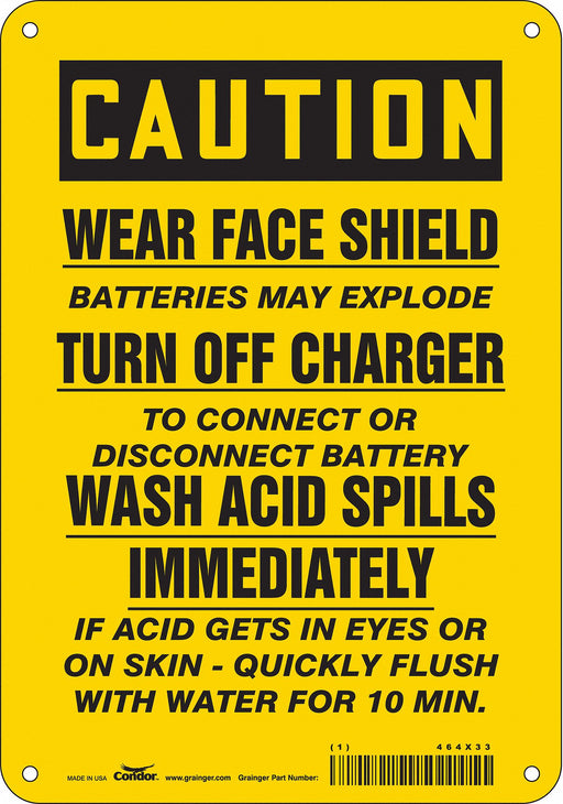 Safety Sign 10 inx7 in Aluminum