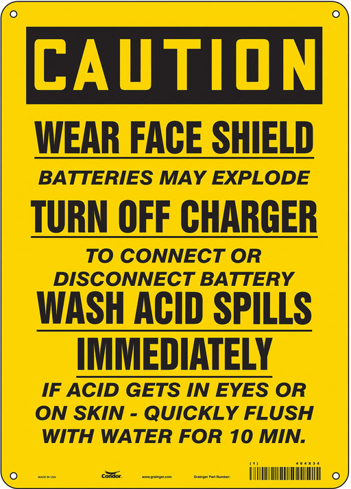 Safety Sign 14 inx10 in Aluminum