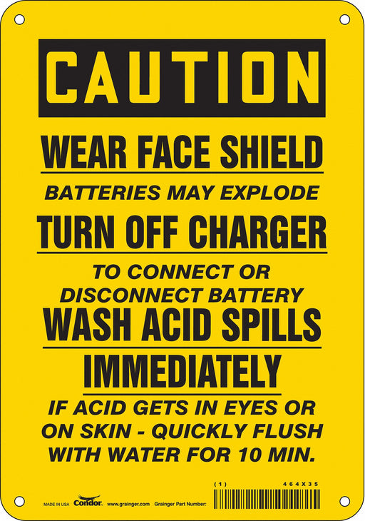Safety Sign 10 inx7 in Polyethylene