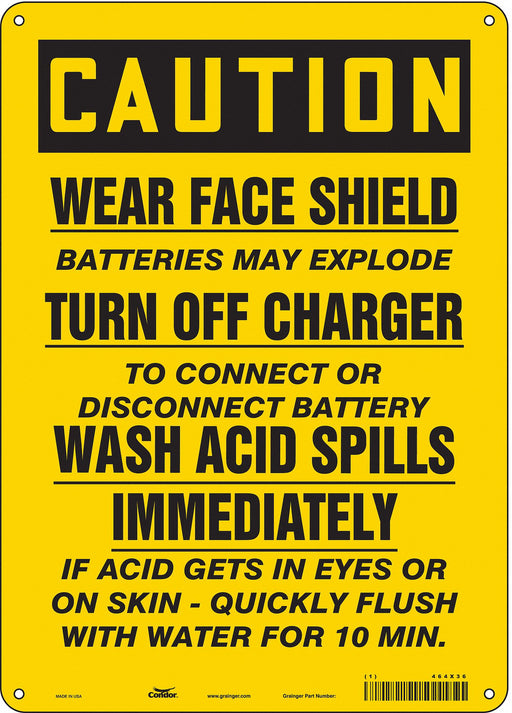 Safety Sign 14 inx10 in Polyethylene