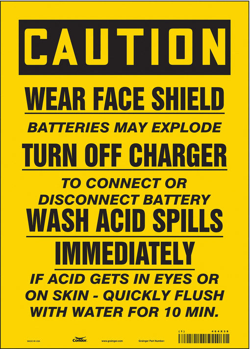Safety Sign 14 inx10 in Vinyl