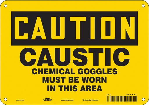Safety Sign 7 in x 10 in Polyethylene