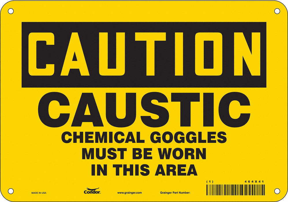 Safety Sign 7 in x 10 in Polyethylene