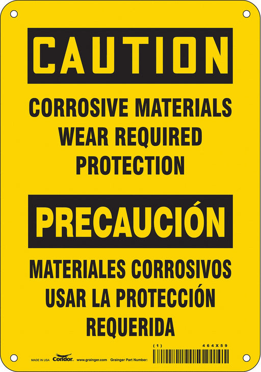 Safety Sign 10 in x 7 in Polyethylene