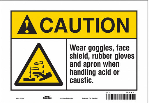 Safety Sign 7 in x 10 in Vinyl