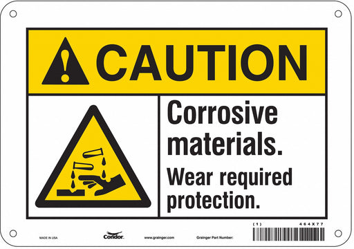 Safety Sign 7 inx10 in Polyethylene