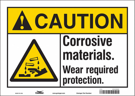 Safety Sign 10 inx14 in Vinyl
