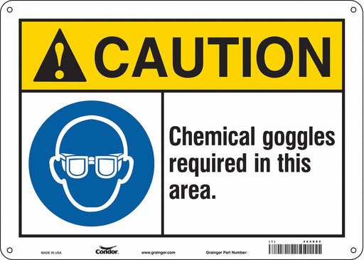 Safety Sign 10 in x 14 in Aluminum