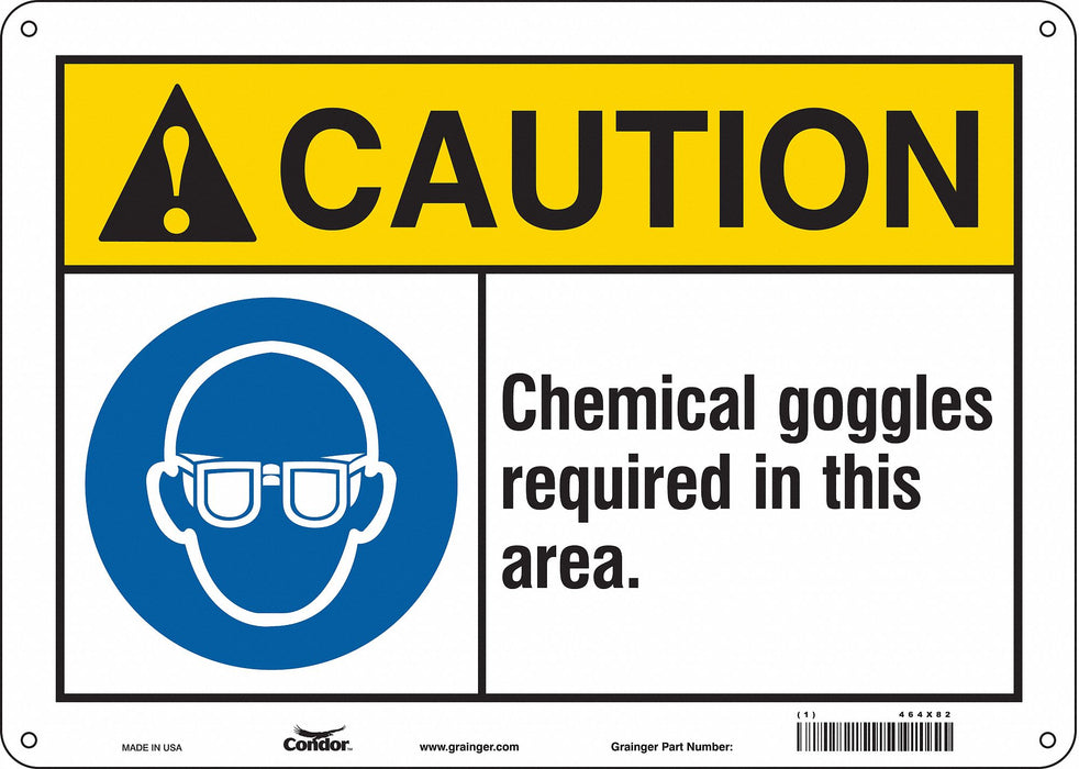 Safety Sign 10 in x 14 in Aluminum