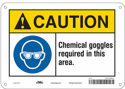 Safety Sign 7 in x 10 in Polyethylene