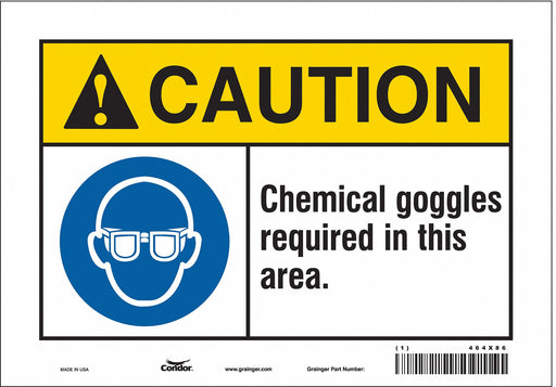 Safety Sign 7 in x 10 in Vinyl