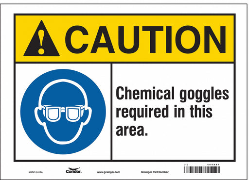 Safety Sign 10 inx14 in Vinyl