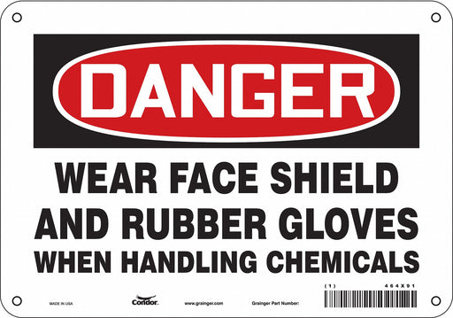 Safety Sign 7 in x 10 in Polyethylene