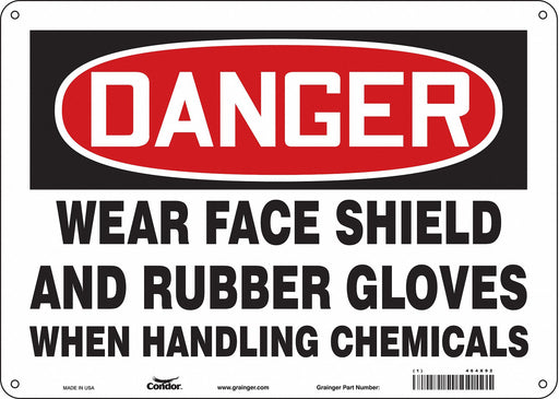 Safety Sign 10 inx14 in Polyethylene