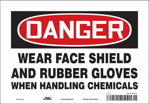 Safety Sign 7 in x 10 in Vinyl