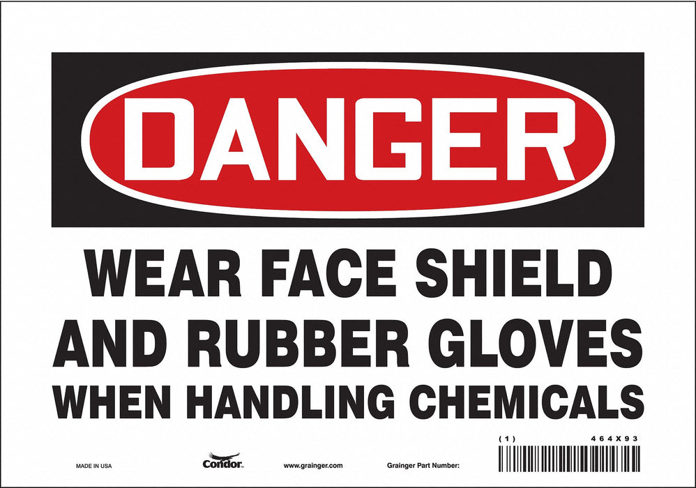 Safety Sign 7 in x 10 in Vinyl