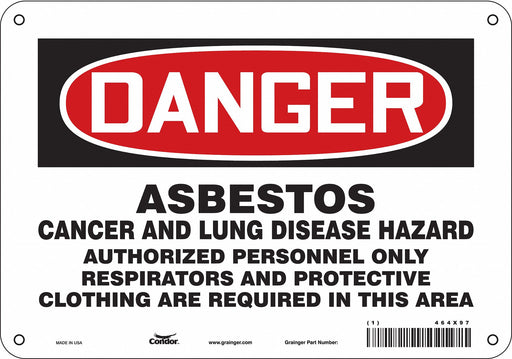 Safety Sign 7 inx10 in Polyethylene