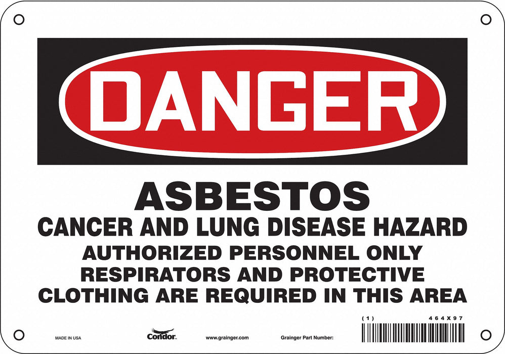 Safety Sign 7 inx10 in Polyethylene