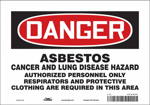 Safety Sign 7 in x 10 in Vinyl