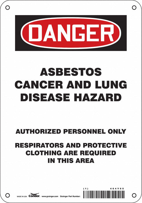 Safety Sign 10 in x 7 in Polyethylene