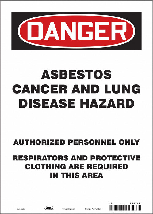 Safety Sign 14 in x 10 in Vinyl